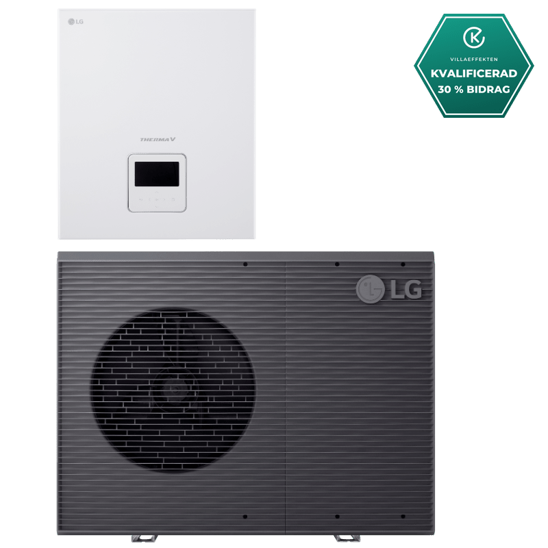 LG 9kW Therma V R290 3-fas kontrollbox luft-vattenvärmepump Monoblock- KlimaTime