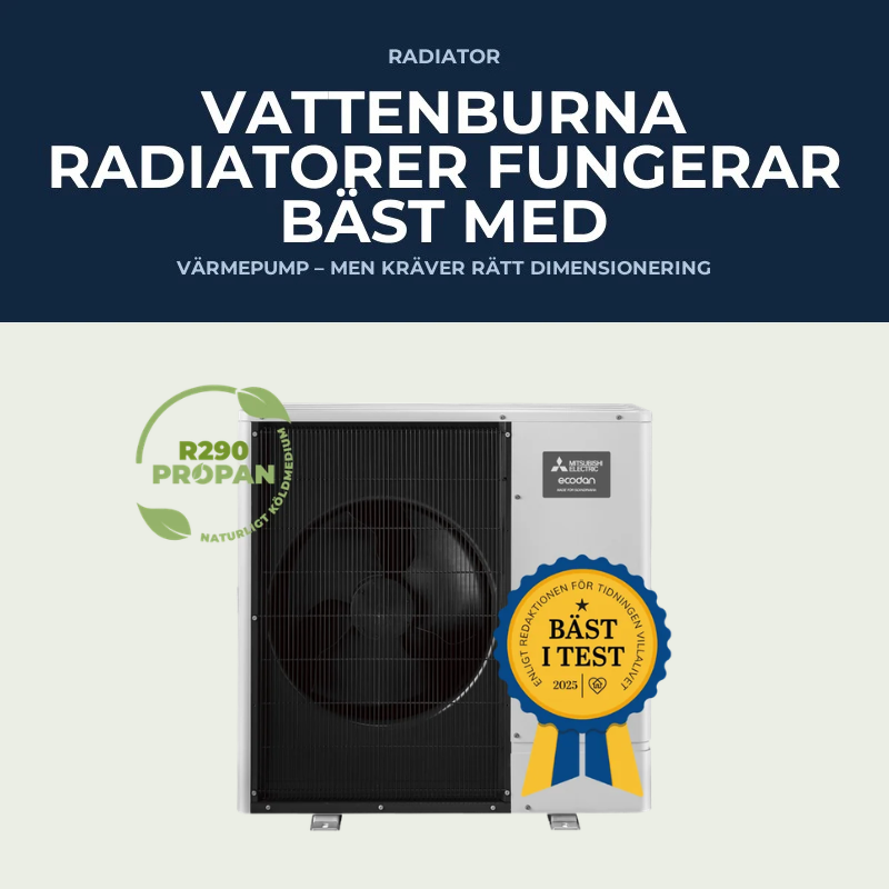 Radiatorer och värmepump - rätt dimensionering