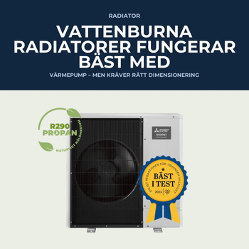 Radiatorer och värmepump - rätt dimensionering
