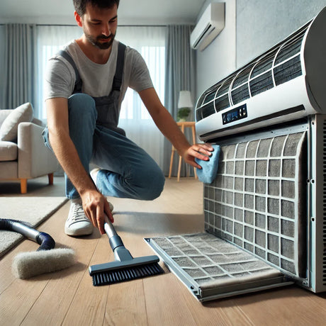 rengör luftvärmepump