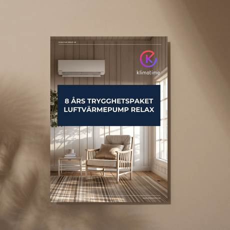 8 års Trygghetspaket Luftvärmepump Relax Installation - KlimaTime