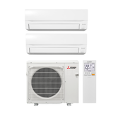 Mitsubishi Electric MXZ Ninja 25 Hyper Heating 7.0kW luftvärmepump med 2 innedelar