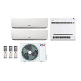 Cooper&Hunter Nordic Multi 9.5kW luftvärmepump med 3 innedelar (en golv - och två väggmodeller) Luftvärmepump - KlimaTime