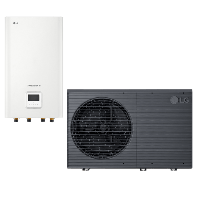 LG 14kW Therma V R290 3 - fas hydrobox luft - vattenvärmepump luft - vattenvärmepump - KlimaTime