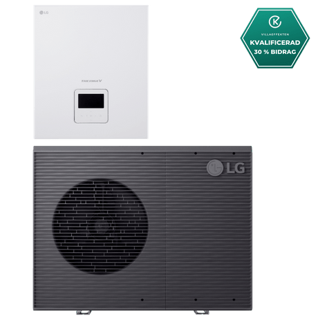 LG 9kW Therma V R290 3-fas kontrollbox luft-vattenvärmepump Monoblock- KlimaTime