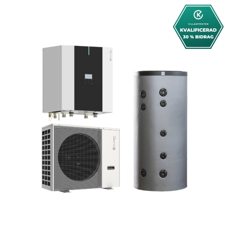 Luft-vattenvärmepump 6kW Mini-Villa Paket Pannrum luft-vattenvärmepump- KlimaTime