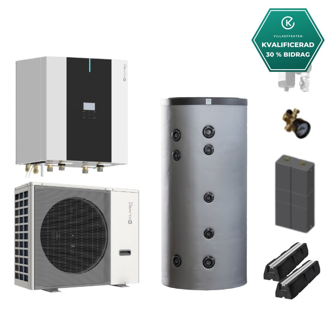 Luft-vattenvärmepump 6kW Mini-Villa Paket Pannrum luft-vattenvärmepump- KlimaTime