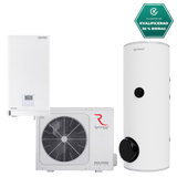 Luft-vattenvärmepump 8/10 kW Lilla-Villa Paket Pannrum luft-vattenvärmepump- KlimaTime