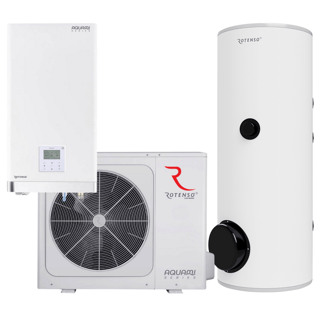 Luft - vattenvärmepump 16kW Stora - Villa Paket Pannrum luft - vattenvärmepump - KlimaTime