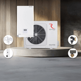 Luft - vattenvärmepump 16kW Stora - Villa Paket Pannrum luft - vattenvärmepump - KlimaTime