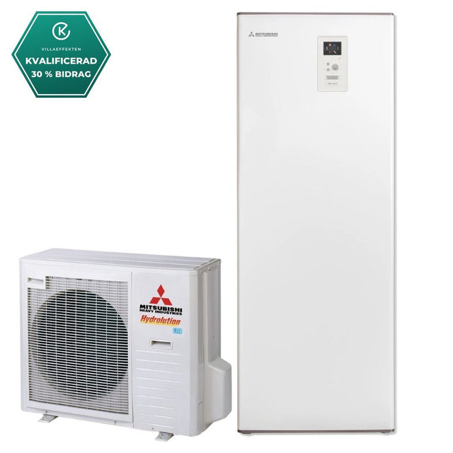 Mitsubishi 8kW Hydrolution Split R32 All-in-one luft-vattenvärmepump luft-vattenvärmepump- KlimaTime
