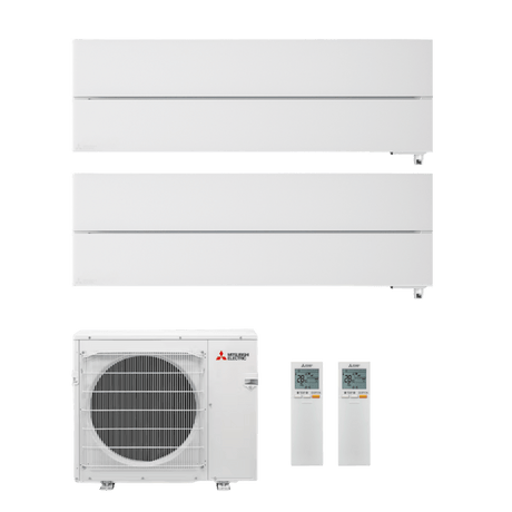 Mitsubishi Electric LN25 Hyper Heating 7.0kW luftvärmepump med 2 innedelar Luftvärmepump - KlimaTime