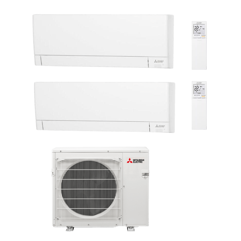 Mitsubishi Electric MXZ AY25 Hyper Heating 7.0kW luftvärmepump med 2 innedelar Luftvärmepump - KlimaTime