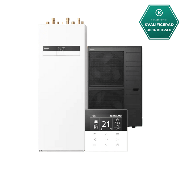 Panasonic 12kW Aquarea T-CAP K 3-fas All-in-one luftvattenvärmepump luft-vattenvärmepump- KlimaTime