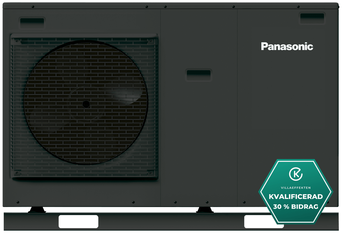Panasonic 7kW Aquarea High Performance J Monoblock luft-vattenvärmepump Grafit Monoblock- KlimaTime