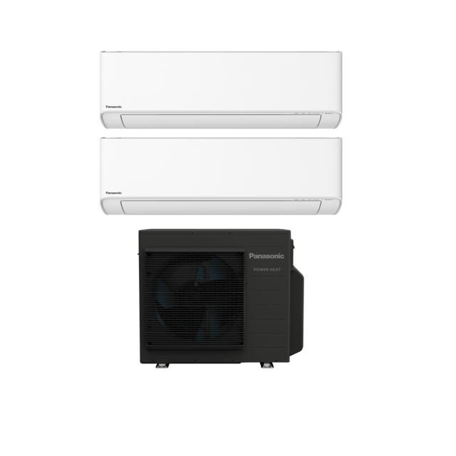 Panasonic NZ25 8.7kW Power Heat luftvärmepump med 2 innedelar Luftvärmepump - KlimaTime.se