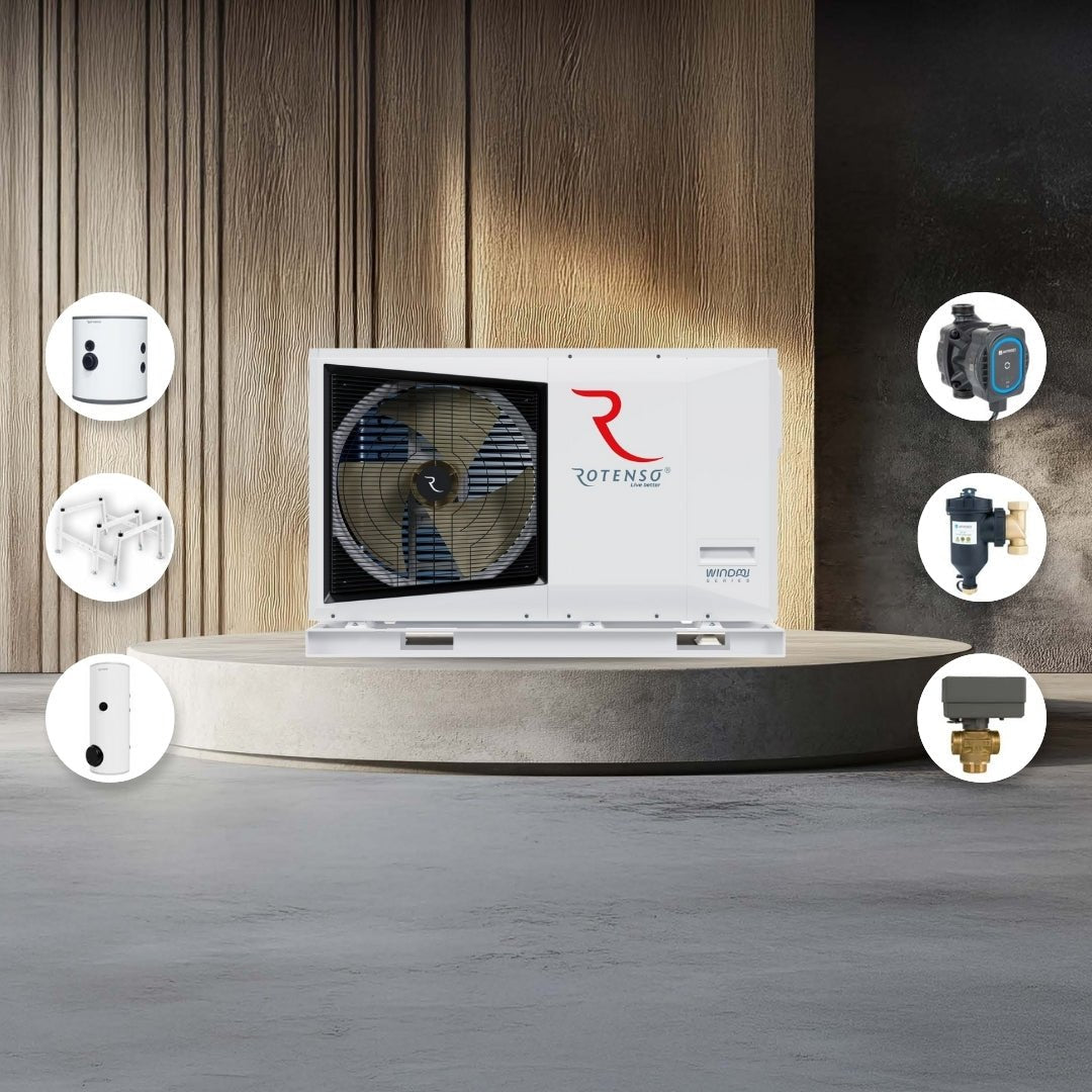 Rotenso 6kW Windmi Paket Monoblock luft - vattenvärmepump Monoblock - KlimaTime