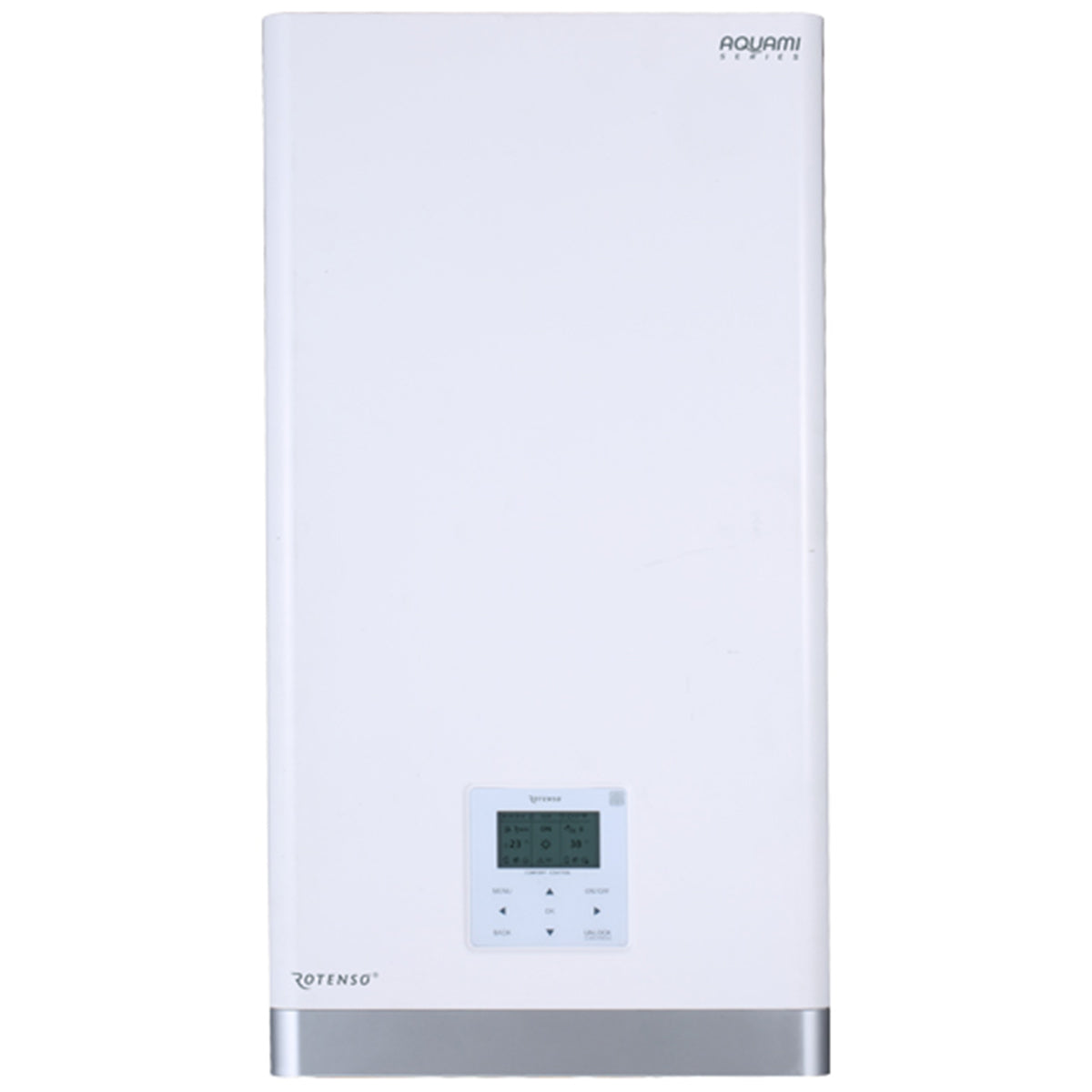 Rotenso Aquami Nordic Master Split 9 kW luft-vattenvärmepump hydraulmodul framifrån - KlimaTime