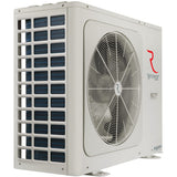 Rotenso Aquami Nordic Master Split 6 kW luft-vattenvärmepump utedel snett framifrån - KlimaTime